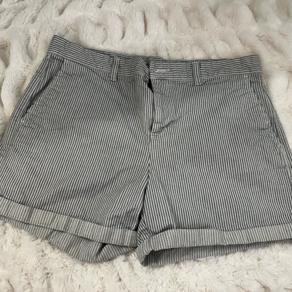 GAP Blue and White Striped Shorts